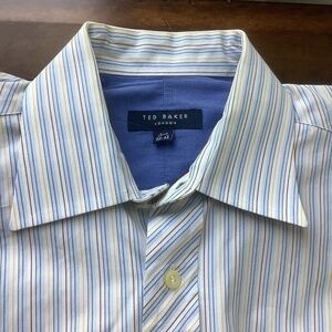Ted Baker London Men's Striped Multicolor Dress Shirt 15.5 NWOT
